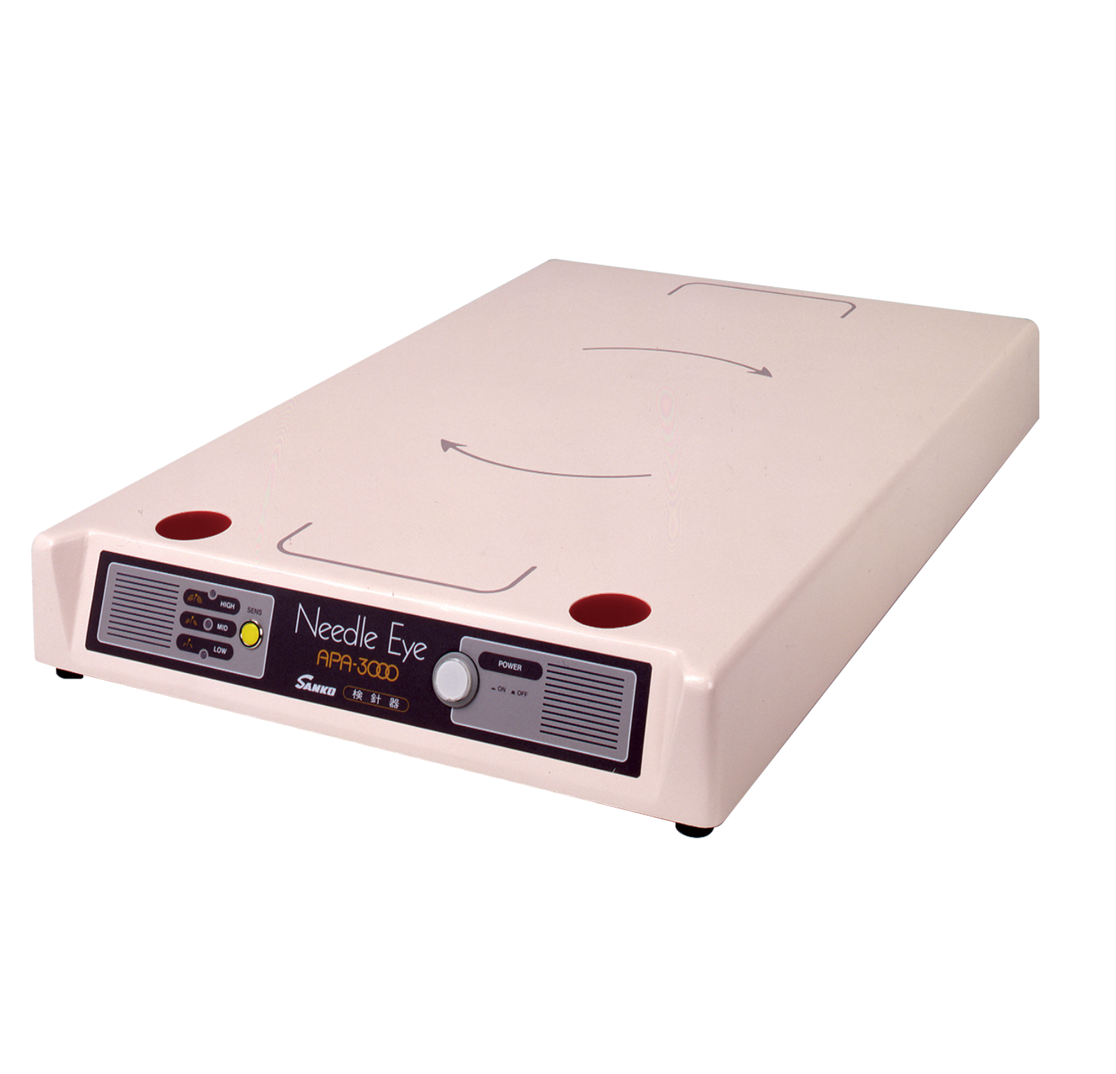 日本三高進口APA-3000臺式檢針機配備SAS電路，用于服裝產(chǎn)品的余針檢測